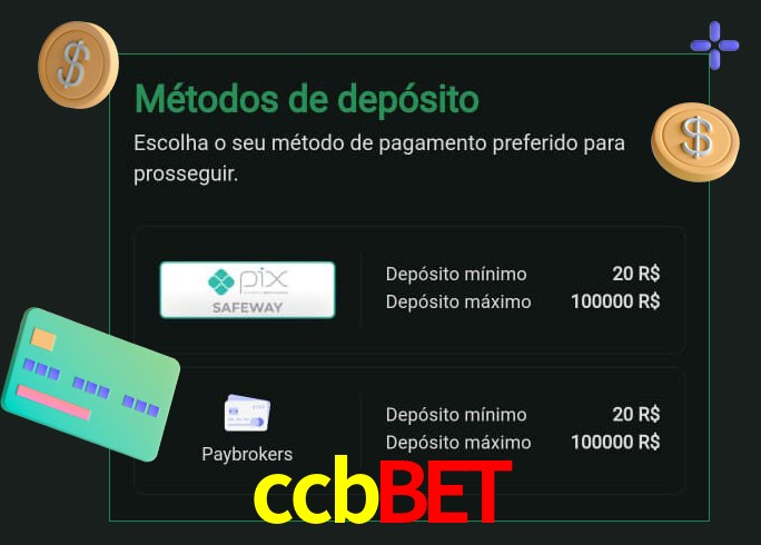 O cassino ccbbet oferece uma grande variedade de métodos de pagamento